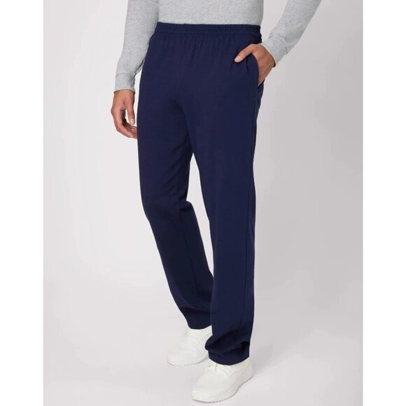Lands' End Men's XXL Serious Sweatpants Navy Blue Cotton Blend - Picture 1 of 7